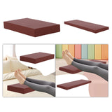 Maxbell Bolster Pillow Cushy Support Sponge PU Leather Square Pad for Head Legs Neck 50cmx30cmx7cm