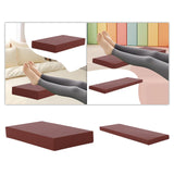 Maxbell Bolster Pillow Cushy Support Sponge PU Leather Square Pad for Head Legs Neck 50cmx30cmx7cm