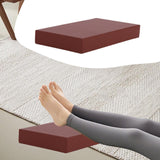 Maxbell Bolster Pillow Cushy Support Sponge PU Leather Square Pad for Head Legs Neck 50cmx30cmx7cm