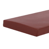 Maxbell Bolster Pillow Cushy Support Sponge PU Leather Square Pad for Head Legs Neck 50cmx15cmx2.5cm