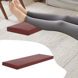 Maxbell Bolster Pillow Cushy Support Sponge PU Leather Square Pad for Head Legs Neck 50cmx15cmx2.5cm