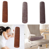 Maxbell Neck Pillow for Sleeping Soft Cylinder Bolster Pillow for Home Travel Office Brown