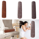 Maxbell Neck Pillow for Sleeping Soft Cylinder Bolster Pillow for Home Travel Office Brown