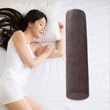 Maxbell Neck Pillow for Sleeping Soft Cylinder Bolster Pillow for Home Travel Office Dark Gray