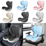 Maxbell Sitting Ergonomic Cushion Breathable Back Rest Memory Foam Seat Back Cushion Gray