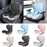 Maxbell Sitting Ergonomic Cushion Breathable Back Rest Memory Foam Seat Back Cushion Gray