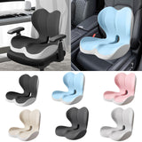 Maxbell Sitting Ergonomic Cushion Breathable Back Rest Memory Foam Seat Back Cushion Gray