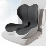 Maxbell Sitting Ergonomic Cushion Breathable Back Rest Memory Foam Seat Back Cushion Gray