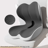 Maxbell Sitting Ergonomic Cushion Breathable Back Rest Memory Foam Seat Back Cushion Gray