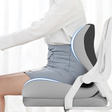 Maxbell Sitting Ergonomic Cushion Breathable Back Rest Memory Foam Seat Back Cushion Gray