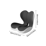 Maxbell Sitting Ergonomic Cushion Breathable Back Rest Memory Foam Seat Back Cushion Gray