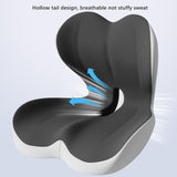 Maxbell Sitting Ergonomic Cushion Breathable Back Rest Memory Foam Seat Back Cushion Gray