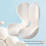 Maxbell Sitting Ergonomic Cushion Breathable Back Rest Memory Foam Seat Back Cushion Gray