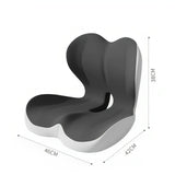 Maxbell Sitting Ergonomic Cushion Breathable Back Rest Memory Foam Seat Back Cushion Gray