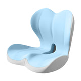 Maxbell Sitting Ergonomic Cushion Breathable Back Rest Memory Foam Seat Back Cushion Blue Gray