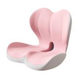 Maxbell Sitting Ergonomic Cushion Breathable Back Rest Memory Foam Seat Back Cushion Pink Gray