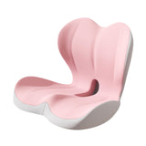Maxbell Sitting Ergonomic Cushion Breathable Back Rest Memory Foam Seat Back Cushion Pink Gray