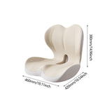 Maxbell Sitting Ergonomic Cushion Breathable Back Rest Memory Foam Seat Back Cushion Beige Gray