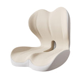 Maxbell Sitting Ergonomic Cushion Breathable Back Rest Memory Foam Seat Back Cushion Deep Gray