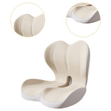 Maxbell Sitting Ergonomic Cushion Breathable Back Rest Memory Foam Seat Back Cushion Deep Gray