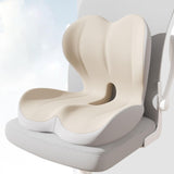 Maxbell Sitting Ergonomic Cushion Breathable Back Rest Memory Foam Seat Back Cushion Deep Gray