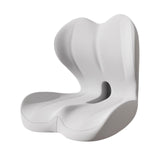 Maxbell Sitting Ergonomic Cushion Breathable Back Rest Memory Foam Seat Back Cushion Light Gray