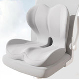 Maxbell Sitting Ergonomic Cushion Breathable Back Rest Memory Foam Seat Back Cushion Light Gray