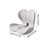 Maxbell Sitting Ergonomic Cushion Breathable Back Rest Memory Foam Seat Back Cushion Light Gray