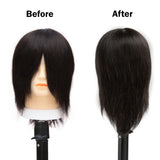 Maxbell Hair Mannequin Head Portable Training Head for Braiding Hair Styling Cutting Black