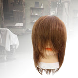 Maxbell Hair Mannequin Head Portable Training Head for Braiding Hair Styling Cutting Brown