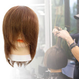Maxbell Hair Mannequin Head Portable Training Head for Braiding Hair Styling Cutting Brown