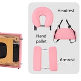 Maxbell Face Cradle with Pillow for Massage Table Soft Sturdy PU Leather Comfortable violet