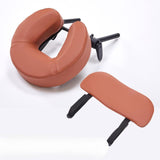 Maxbell Face Cradle with Pillow for Massage Table Soft Sturdy PU Leather Comfortable brown