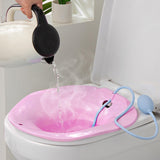 Maxbell Sitz Bath Portable Ergonomic Multipurpose Sturdy for Women with Hand Flusher Purple