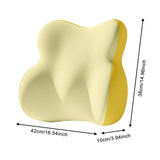 Waist Support Pillow Office Chair Pad for Sleeping Rest Car Driver recliner Double Yellow