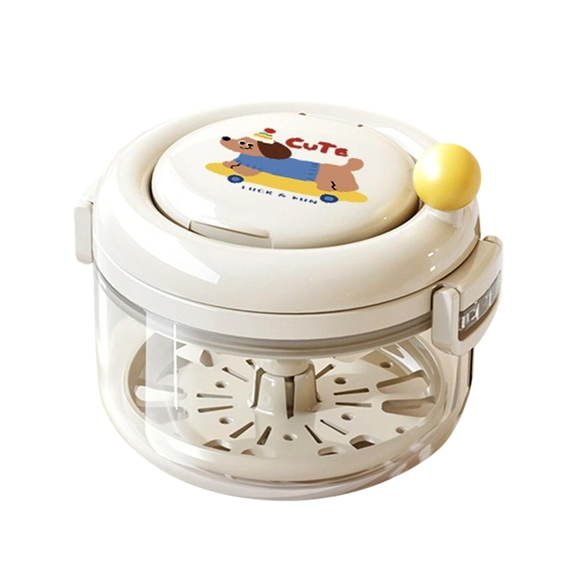 Denture Case Portable Denture Bath Cup for Mouth Guard Traveling White with Sticker