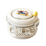 Denture Case Portable Denture Bath Cup for Mouth Guard Traveling White with Sticker