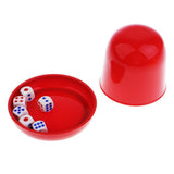 Maxbell Bar KTV Dice Guessing Game Set Dice Cup Shaker with 6pcs Digital Dice -Red - Aladdin Shoppers