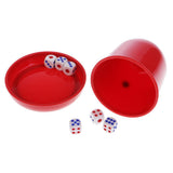 Maxbell Bar KTV Dice Guessing Game Set Dice Cup Shaker with 6pcs Digital Dice -Red - Aladdin Shoppers