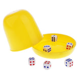 Maxbell KTV Dice Guessing Game Set Dice Cup Shaker with 6pcs Digital Dice -Yellow - Aladdin Shoppers