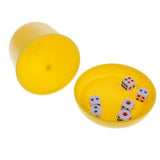 Maxbell KTV Dice Guessing Game Set Dice Cup Shaker with 6pcs Digital Dice -Yellow - Aladdin Shoppers