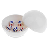 Maxbell Dice Guessing Game Set Globular Dice Cup Shaker with 6pc Digital Dice White - Aladdin Shoppers