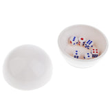 Maxbell Dice Guessing Game Set Globular Dice Cup Shaker with 6pc Digital Dice White - Aladdin Shoppers