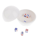 Maxbell Dice Guessing Game Set Globular Dice Cup Shaker with 6pc Digital Dice White - Aladdin Shoppers