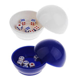 Maxbell Dice Guessing Game Set Globular Dice Cup Shaker with 6pc Digital Dice White - Aladdin Shoppers