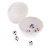 Maxbell Dice Guessing Game Set Globular Dice Cup Shaker with 6pc Digital Dice White - Aladdin Shoppers