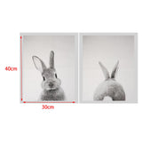 Maxbell 6 Panels Canvas Oil Paintings Wall Decor Cute Animal Art Pictures