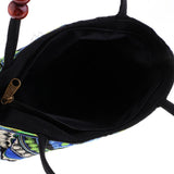 Maxbell 2Pcs Embroidery Travel Shoulder Bag Double Faced Flower Handmade Women Bag