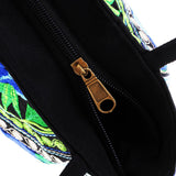 Maxbell 2Pcs Embroidery Travel Shoulder Bag Double Faced Flower Handmade Women Bag