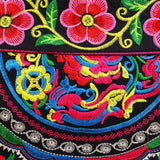 Maxbell 2x Embroidery Travel Shoulder Bag Double Faced Flower Handmade Women Bags